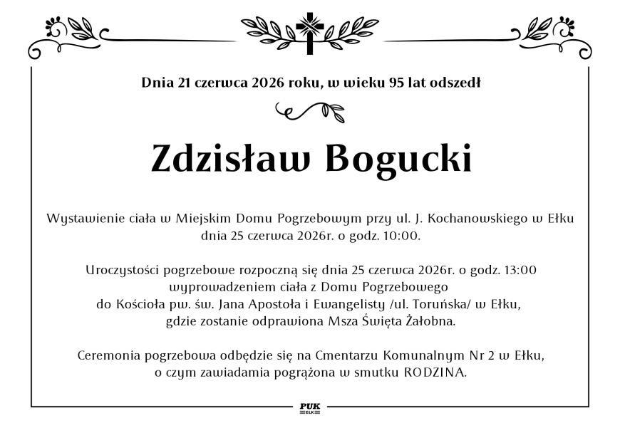 Zdzisław Bogucki - nekrolog